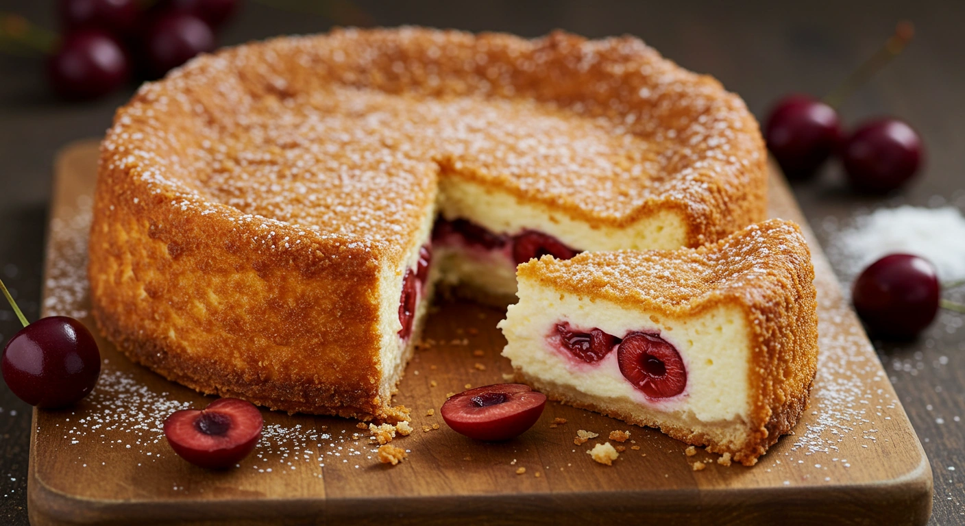 Deep-Fried Cherry-Filled Cheesecake